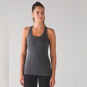 Lululemon Cool Racerback Tank Top Nulu designed For Yoga Gray Size 4/6